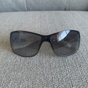 Unisex Shield Sunglasses Dolce & Gabbana DG2061 Italian Stripe White Arms